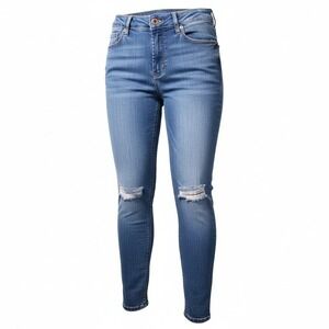 Old Navy Women's Size 2 Blue Rockstar Super Skinny Jeans Distressed Ripped